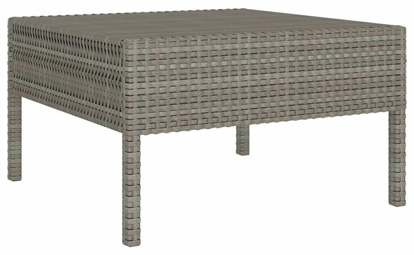 Polyrattan Kerti Ülőgarnitúra - 11 részes - Szürke