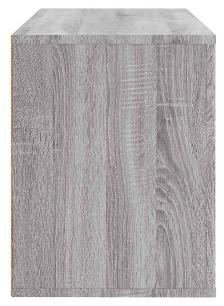 Szürke sonoma színű szerelt fa cipősszekrény 80x35x45 cm
