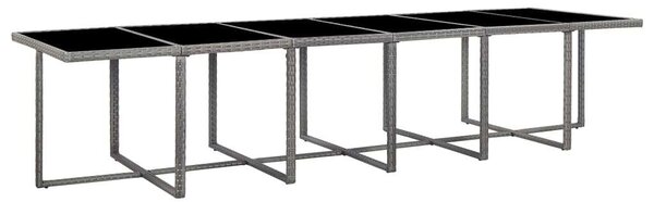 VidaXL 17 részes szürke polyrattan kültéri étkezőgarnitúra párnákkal