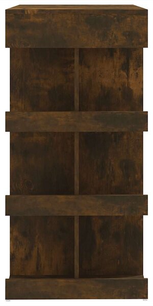 Füstös tölgy színű bárasztal tárolópolccal 100 x 50 x 101,5 cm