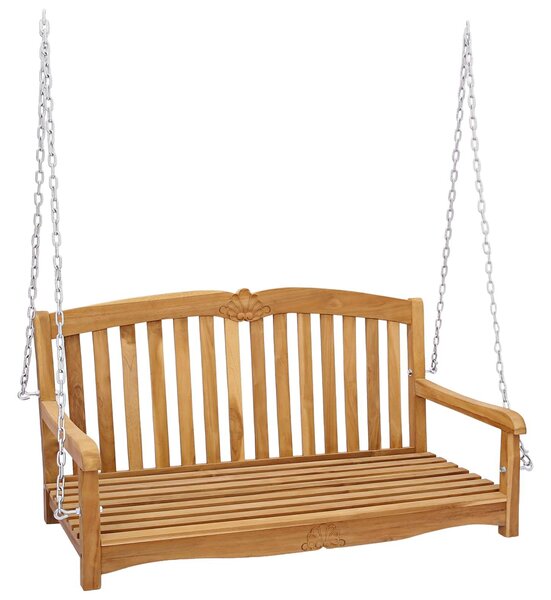 VidaXL Hinta Pad Természetes 114 x 60 x 60,5 cm Tömör Teakfa