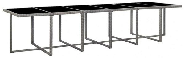 VidaXL 17 részes szürke polyrattan kültéri étkezőgarnitúra párnákkal