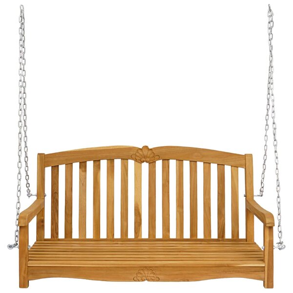 VidaXL Hinta Pad Természetes 114 x 60 x 60,5 cm Tömör Teakfa