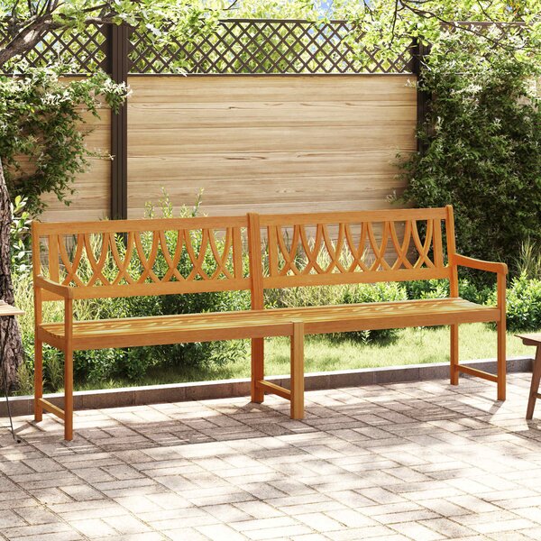 VidaXL Kerti pad Természetes 220 x 55,5 x 90 cm Tömör Akácfa