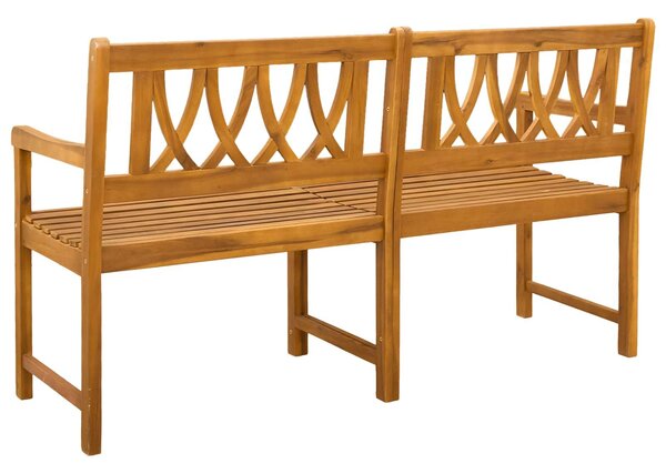 VidaXL Kerti pad Természetes 150 x 55,5 x 90 cm Tömör Akácfa