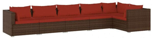 VidaXL Polyrattan Kerti Ülőgarnitúra - 6 részes