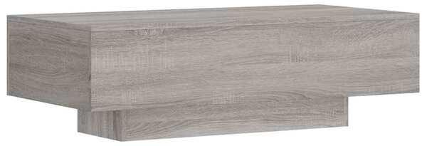Szürke sonoma szerelt fa dohányzóasztal 100x49,5x31 cm