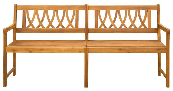 VidaXL Kerti pad Természetes 180 x 55,5 x 90 cm Tömör Akácfa