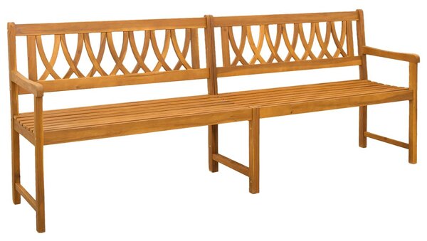 VidaXL Kerti pad Természetes 220 x 55,5 x 90 cm Tömör Akácfa