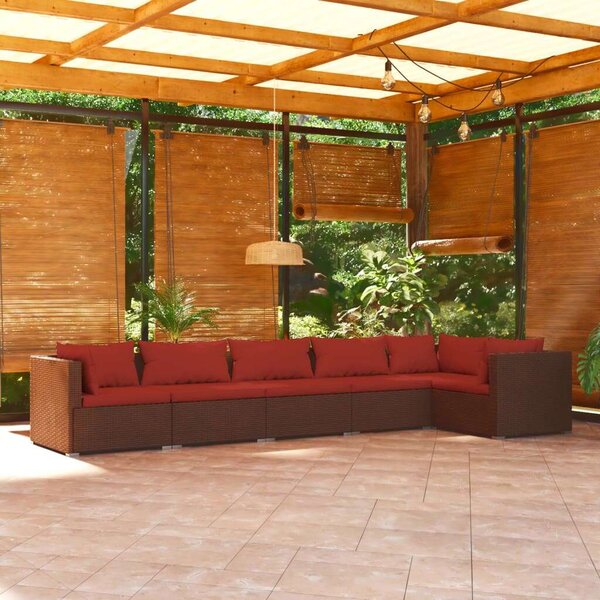 VidaXL Polyrattan Kerti Ülőgarnitúra - 6 részes