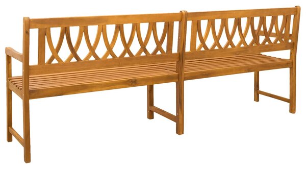 VidaXL Kerti pad Természetes 220 x 55,5 x 90 cm Tömör Akácfa