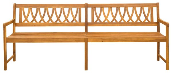 VidaXL Kerti pad Természetes 220 x 55,5 x 90 cm Tömör Akácfa