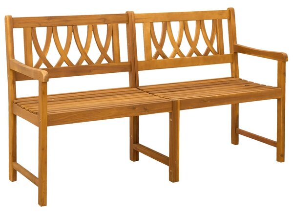 VidaXL Kerti pad Természetes 150 x 55,5 x 90 cm Tömör Akácfa