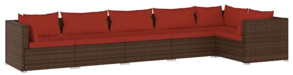 VidaXL Polyrattan Kerti Ülőgarnitúra - 6 részes