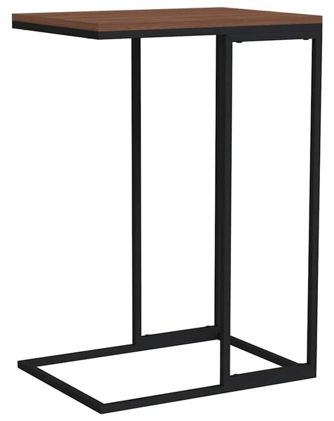 Fekete szerelt fa kisasztal 40 x 30 x 59 cm
