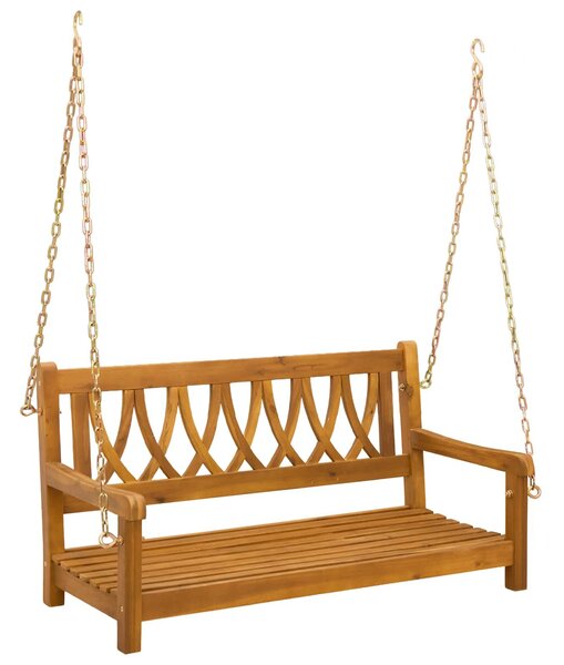 VidaXL Kerti hinta pad Természetes 110 x 56 x 58 cm Tömör Akácfa