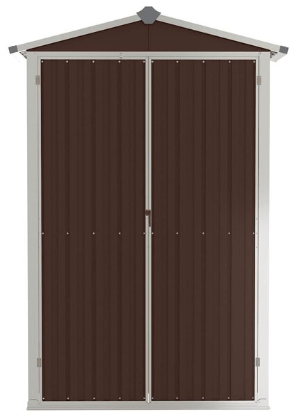 Barna horganyzott acél kerti fészer 116x45x175 cm