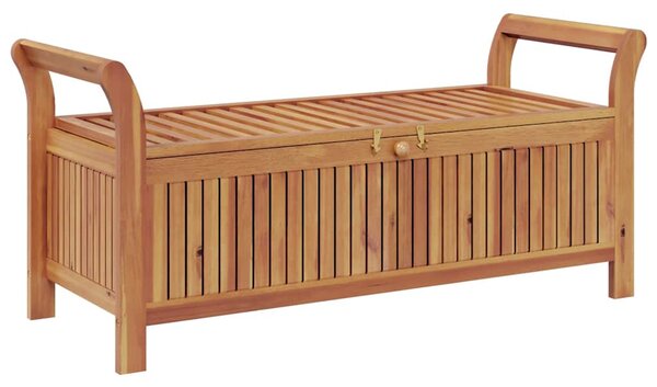 Tömör akácfa tárolópad párnával 126 cm