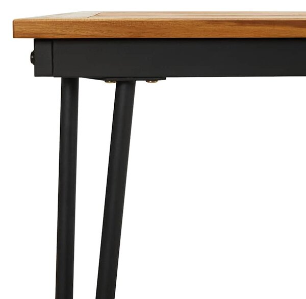 Tömör akácfa kerti asztal hajtűlábakkal 180 x 90 x 75 cm
