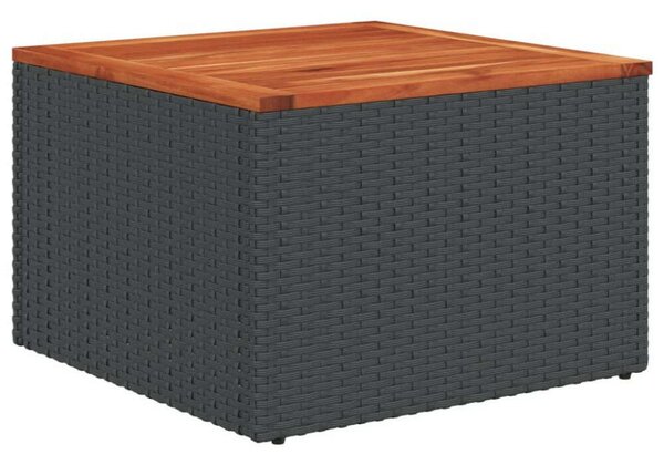 VidaXL Polyrattan Kerti Ülőgarnitúra - 7 részes - Fekete