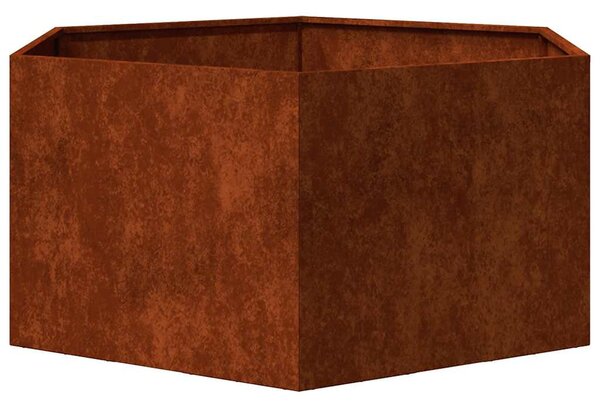 Rozsda színű corten acél növénytartó 90 x 90 x 45 cm