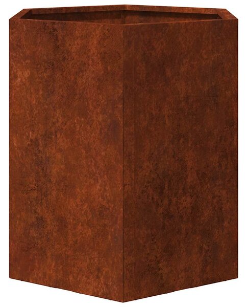 Rozsda színű corten acél növénytartó 40 x 40 x 45 cm