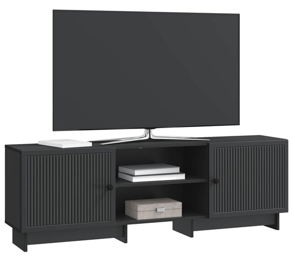 VidaXL TV szekrény Fekete 150 x 31 x 50 cm Mérnöki fa