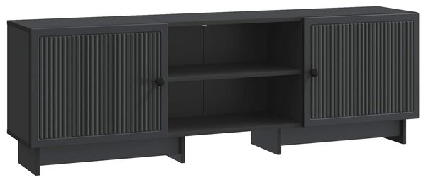 VidaXL TV szekrény Fekete 150 x 31 x 50 cm Mérnöki fa