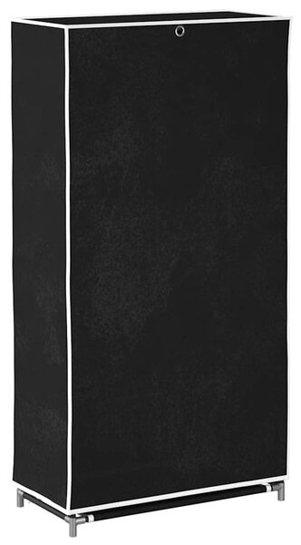 Fekete szövet cipőszekrény borítóval 58 x 28 x 106 cm