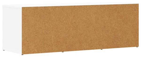 Fehér szerelt fa cipőtároló pad 102 x 35 x 35 cm