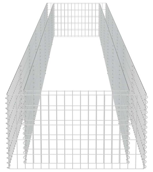 Horganyzott acél gabion magaságyás 540 x 90 x 50 cm