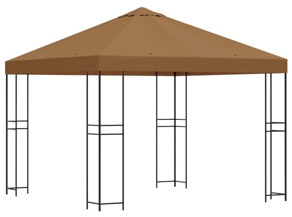 VidaXL Pavilon 3 x 3 m Bézs Poliészter és acél 190 gsm