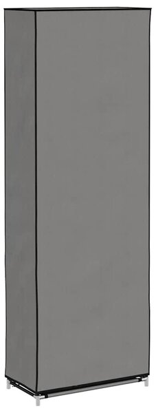 Szürke szövetborítású cipősszekrény 57 x 29 x 162 cm