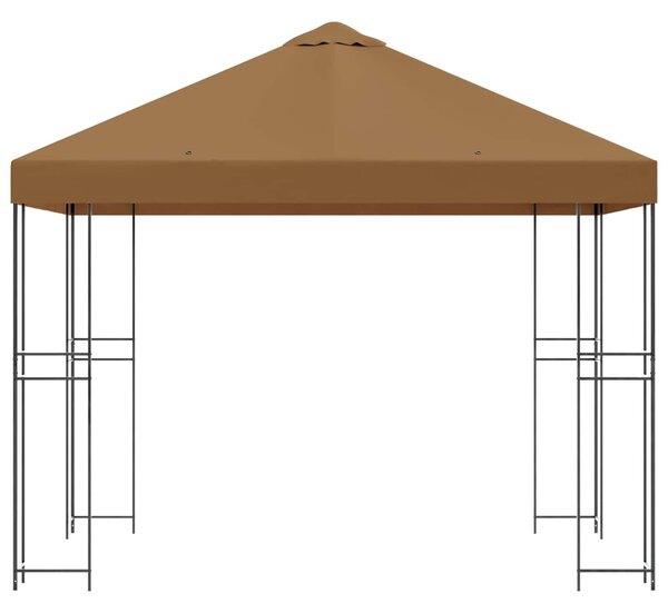 VidaXL Pavilon 3 x 3 m Bézs Poliészter és acél 190 gsm