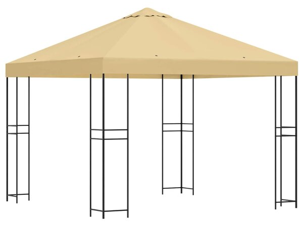 VidaXL Pavilon 3 x 3 m Krémszínű Poliészter és acél 190 gsm