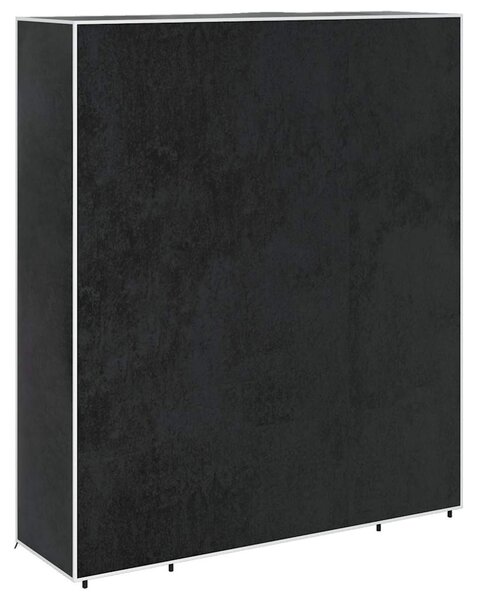 Fekete szövet ruhásszekrény tárolórekeszekkel 45x150x176 cm