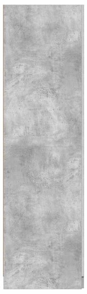 Betonszürke szerelt fa ruhásszekrény 80 x 52 x 180 cm