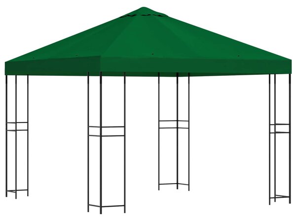 VidaXL Pavilon 3 x 3 m Zöld Poliészter és acél 190 gsm