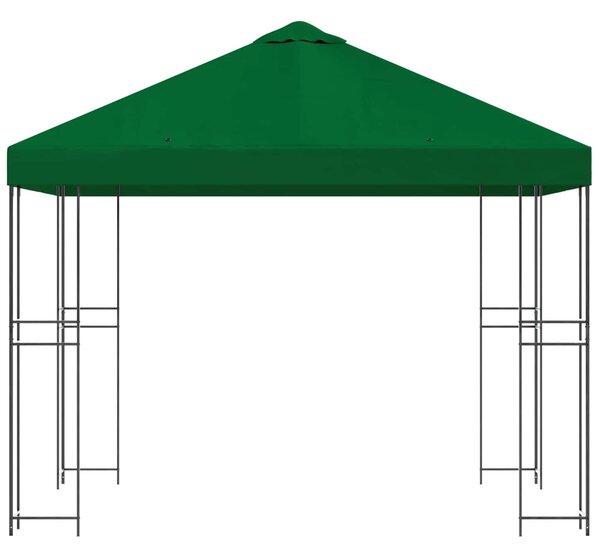 VidaXL Pavilon 3 x 3 m Zöld Poliészter és acél 190 gsm