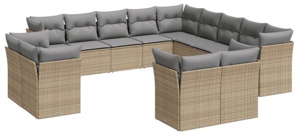 VidaXL Polyrattan Kerti Ülőgarnitúra - Bézs - 13 részes