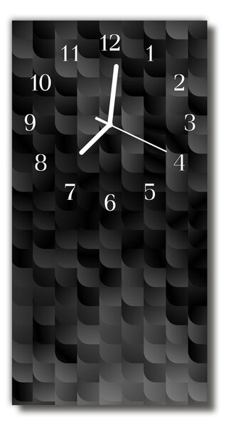 Négyszögletes fali üvegóra Graphics fekete mozaik 30x60