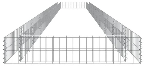 Horganyzott acél gabion magaságyás 1000 x 100 x 20 cm