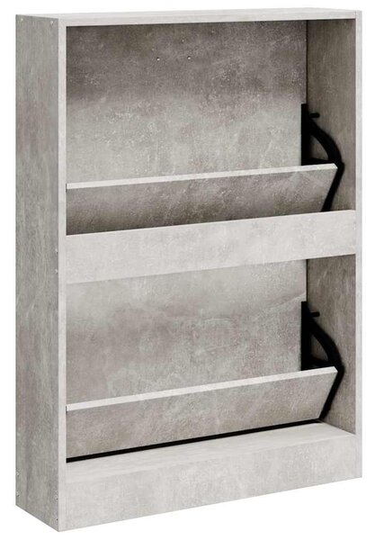 Betonszürke szerelt fa cipőszekrény 59 x 17 x 81 cm