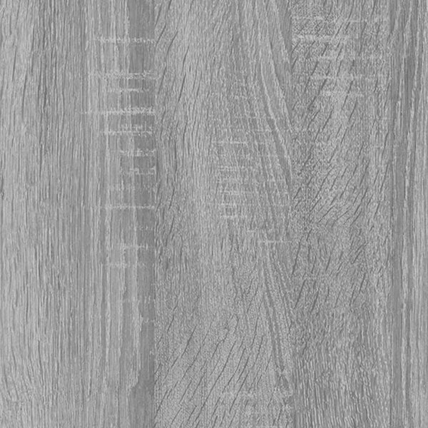 Szürke sonoma színű szerelt fa CD-szekrény 100 x 23 x 89,5 cm