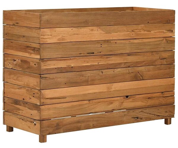 Újrahasznosított tíkfa és acél magaságyás 100 x 40 x 72 cm