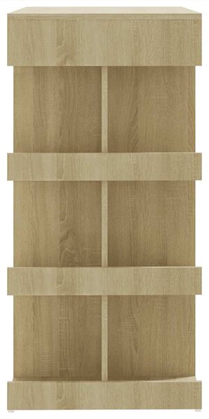 Sonoma tölgy szerelt fa bárasztal tárolópolccal 100x50x101,5 cm