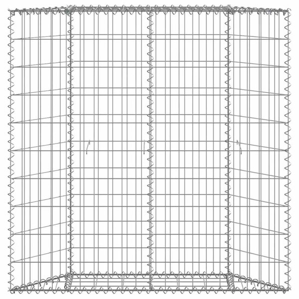 Trapéz alakú horganyzott acél gabion magaságyás 100x20x100 cm