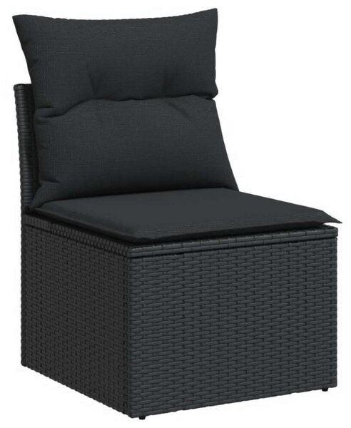 VidaXL Polyrattan Kerti Ülőgarnitúra - 10 részes - Fekete