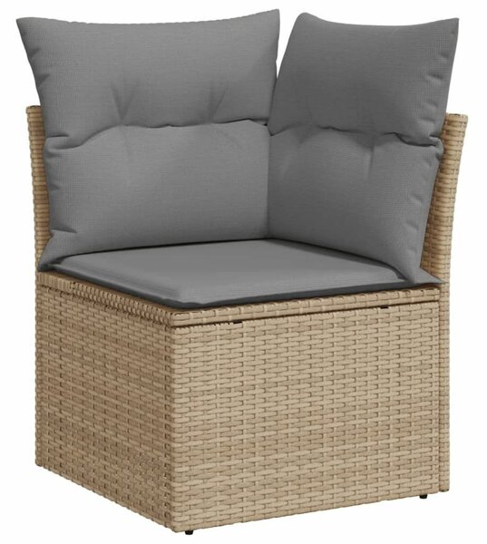 VidaXL 11részes vegyes bézs polyrattan kerti ülőgarnitúra párnákkal