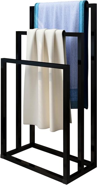 Tutumi, 3 karos fém törülközőtartó 600x260x1000 mm 391840, fekete matt, HOM-01003